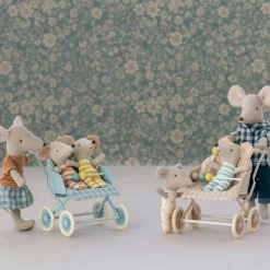 Maileg Wandelwagen Baby Muisjes Mint