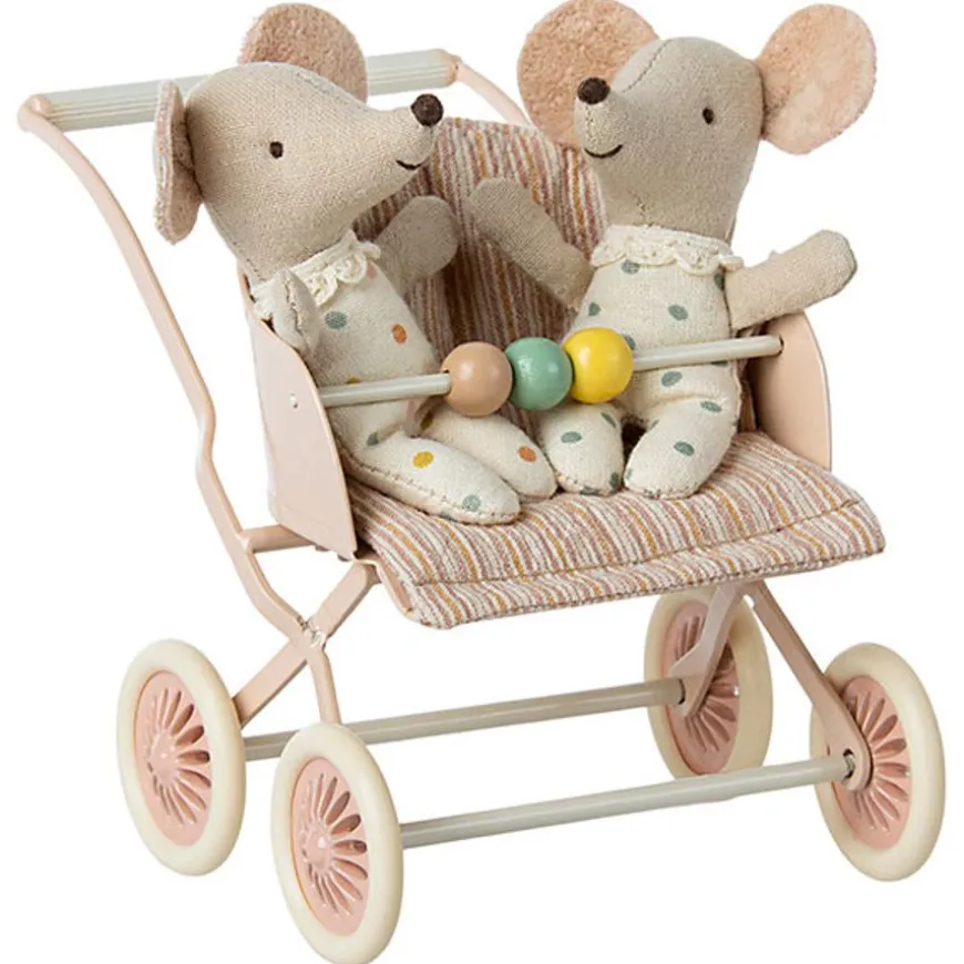 Maileg Wandelwagen Baby Muisjes Rose