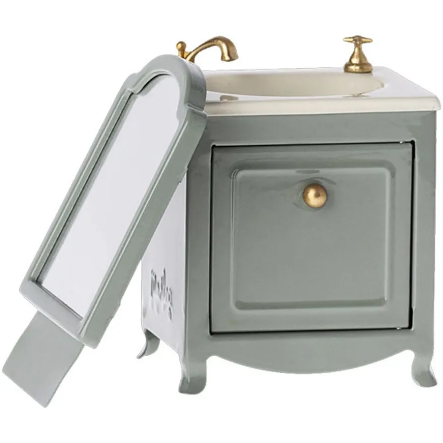 Maileg Wastafel Met Spiegel Dark Mint