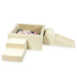 Moje Foam Speelset + Ballenbad 90X90X40 - Velvet Beige