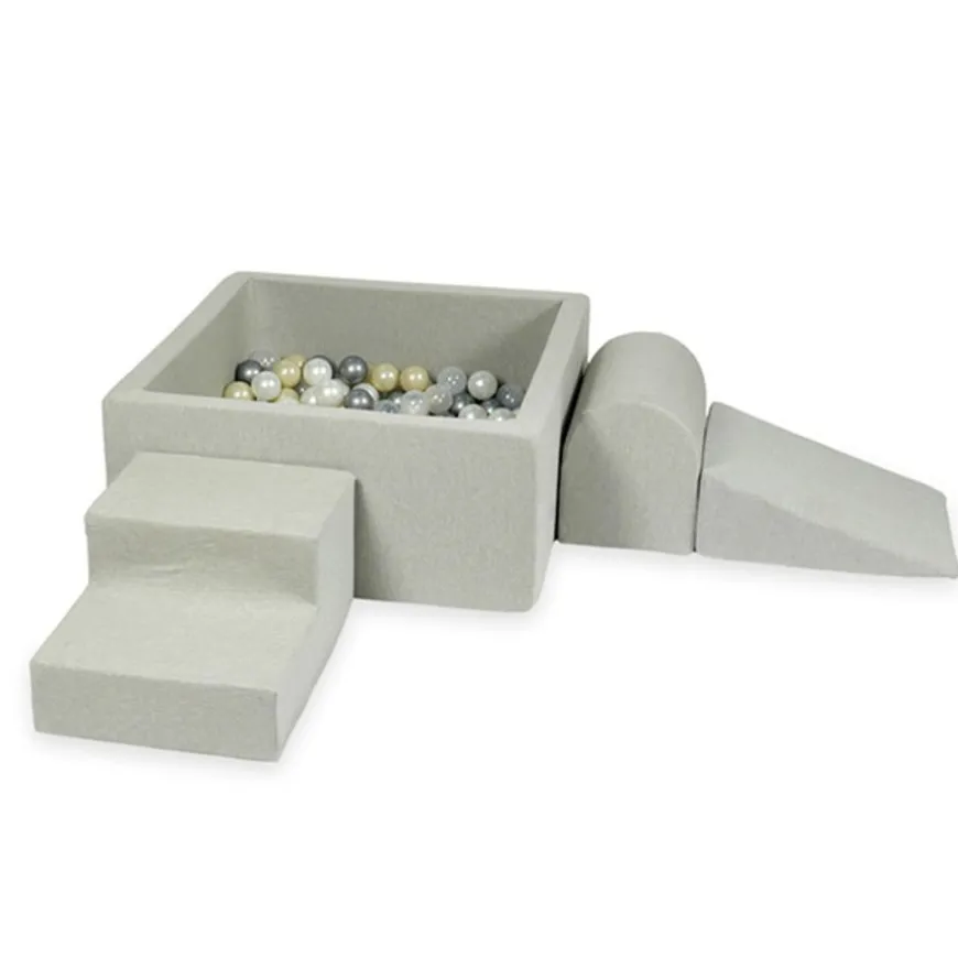 Moje Foam Speelset + Ballenbad 90X90X40 - Light Grey