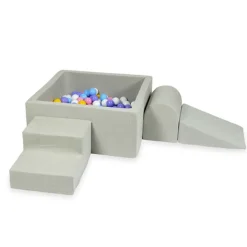 Moje Foam Speelset + Ballenbad 90X90X40 - Light Grey
