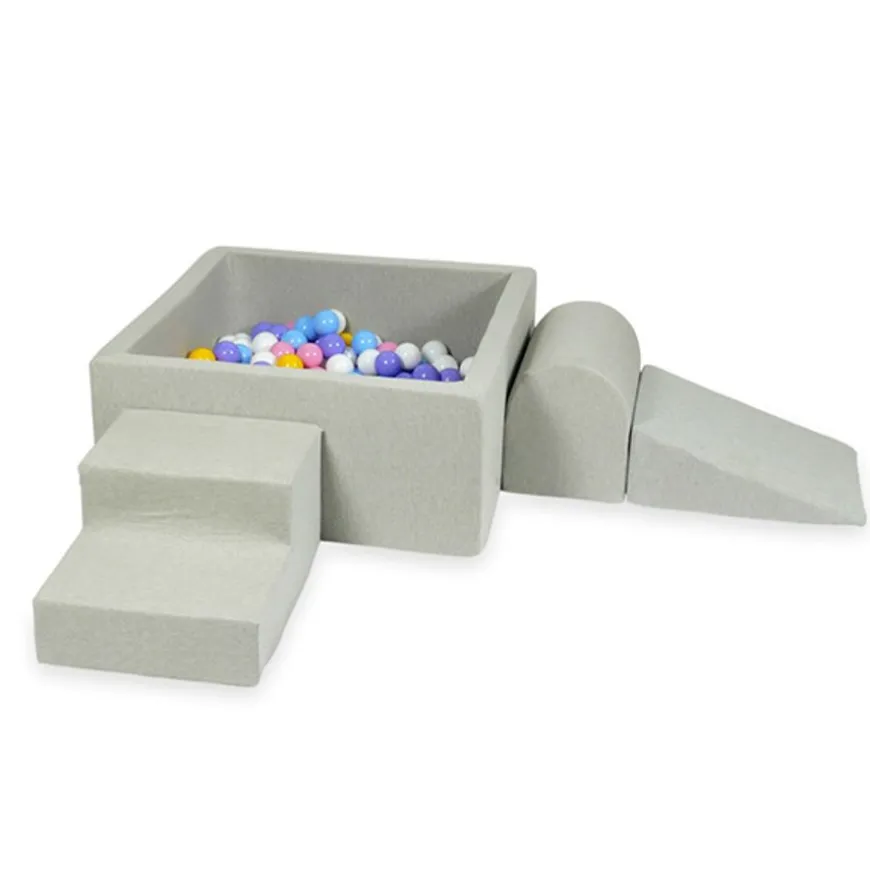 Moje Foam Speelset + Ballenbad 90X90X40 - Light Grey