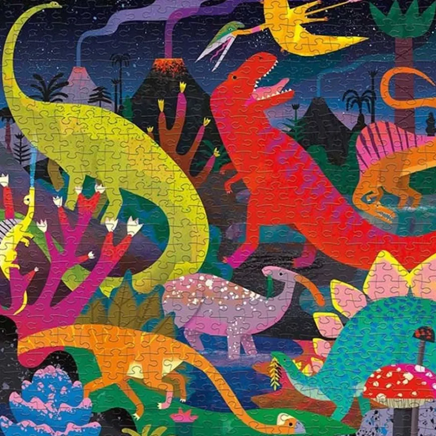 Mudpuppy Glow-In-The-Dark Puzzel Dinosaurussen 500St