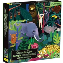 Mudpuppy Glow-In-The-Dark Puzzel Jungle 500St