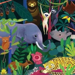 Mudpuppy Glow-In-The-Dark Puzzel Jungle 500St