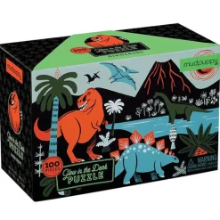 Mudpuppy Glow-In-The-Dark Puzzel Dinosaurus 100St