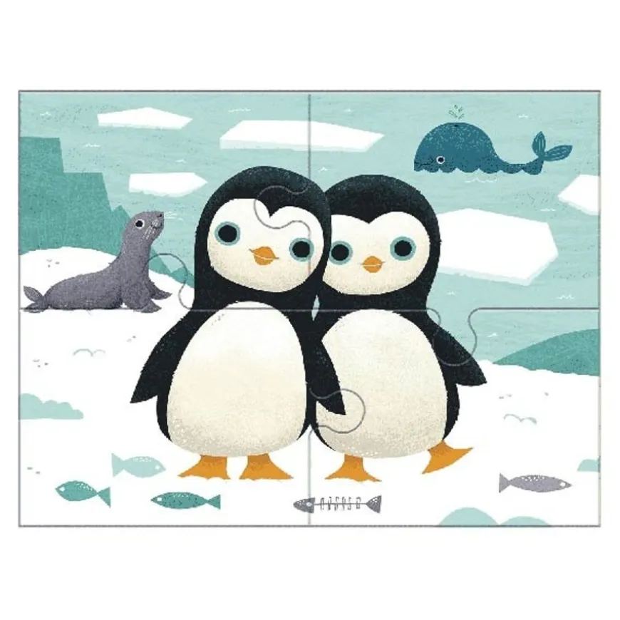 Mudpuppy 4 Puzzels Dieren Van De Wereld 4-6-9-12St