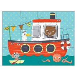 Mudpuppy 4 Puzzels Transport 4-6-9-12St