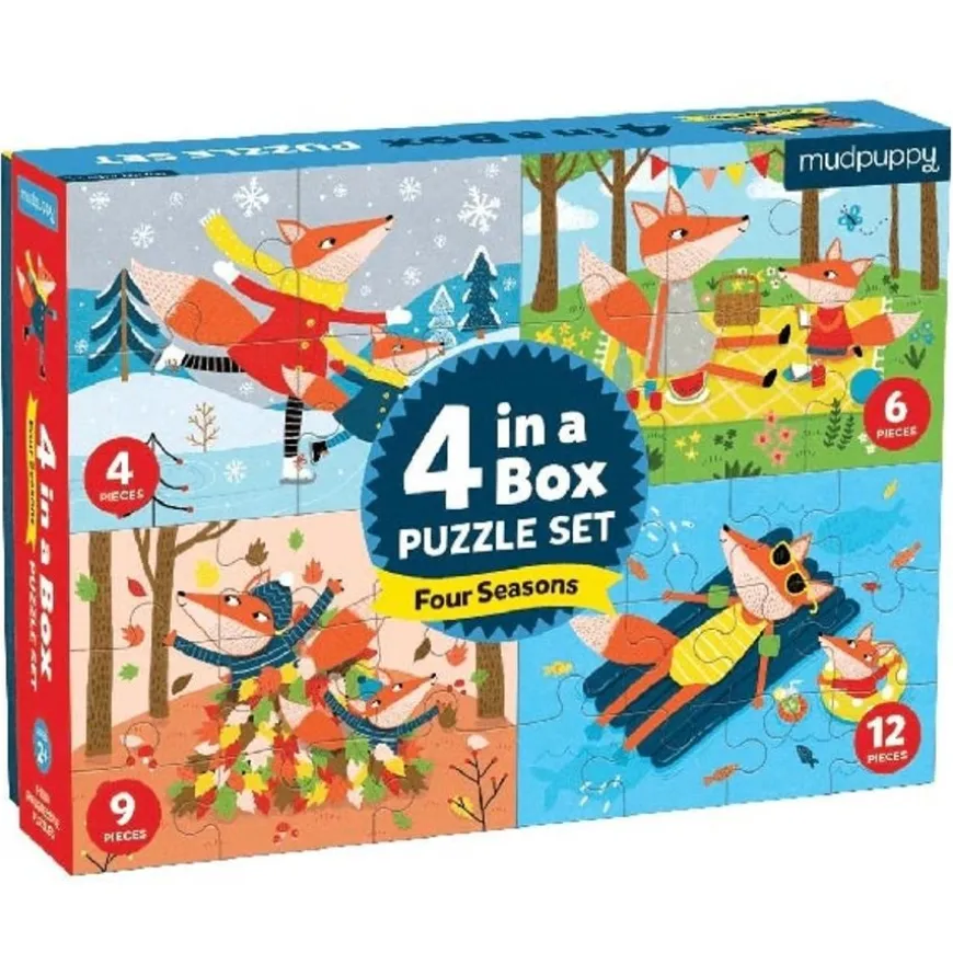 Mudpuppy 4 Puzzels Vier Seizoenen 4-6-9-12St