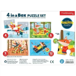 Mudpuppy 4 Puzzels Vier Seizoenen 4-6-9-12St