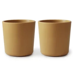 Mushie Drinkbekers Set Van 2 - Mustard