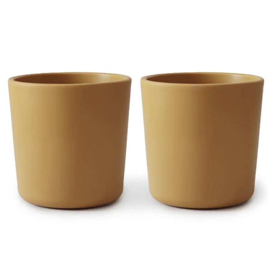 Mushie Drinkbekers Set Van 2 - Mustard