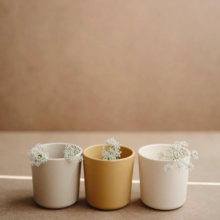 Mushie Drinkbekers Set Van 2 - Mustard
