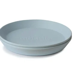 Mushie Ronde Borden Set Van 2 - Powder Blue