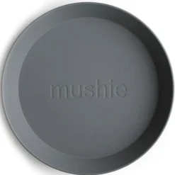 Mushie Ronde Borden Set Van 2 - Smoke