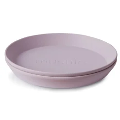Mushie Ronde Borden Set Van 2 - Soft Lilac