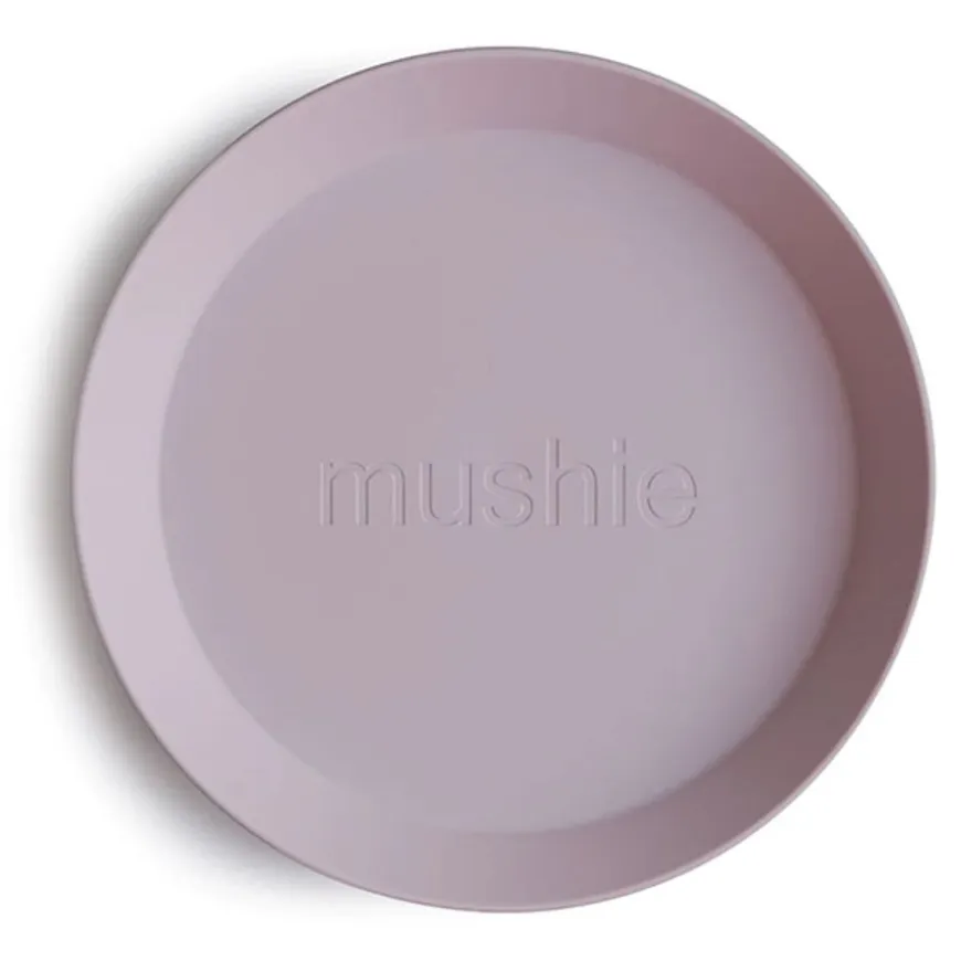 Mushie Ronde Borden Set Van 2 - Soft Lilac