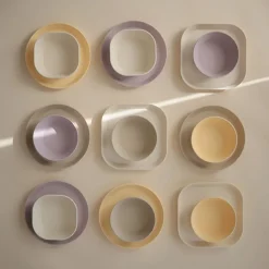 Mushie Ronde Borden Set Van 2 - Soft Lilac