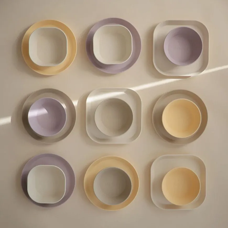 Mushie Ronde Borden Set Van 2 - Soft Lilac