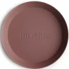 Mushie Ronde Borden Set Van 2 - Woodchuck