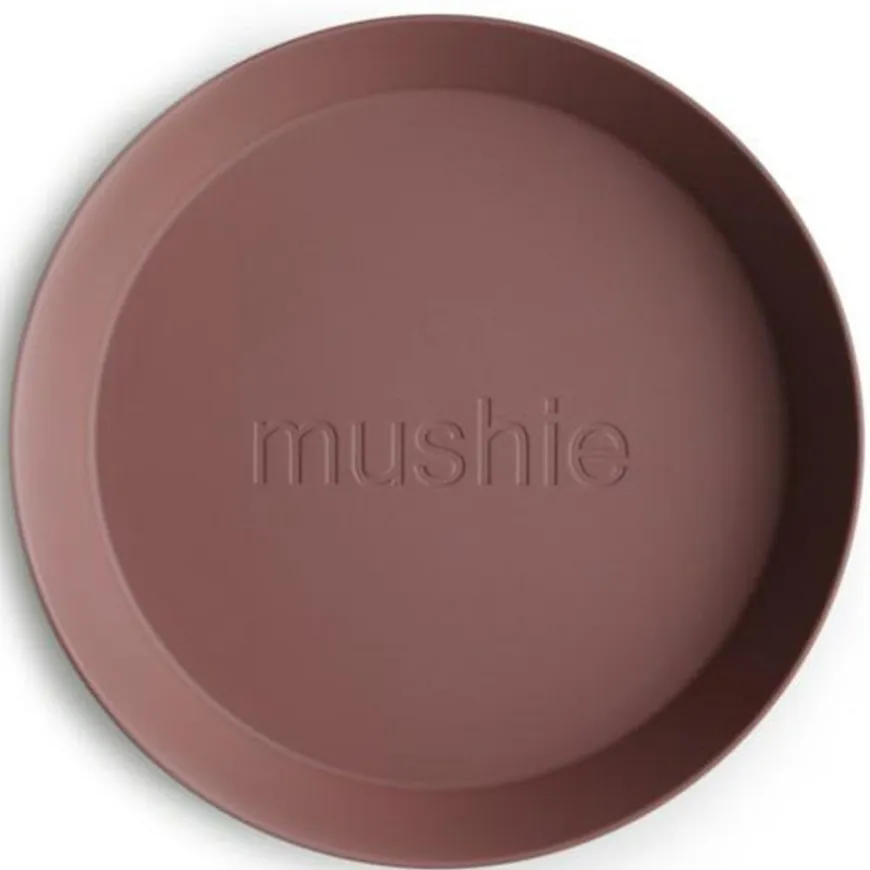 Mushie Ronde Borden Set Van 2 - Woodchuck