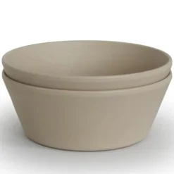 Mushie Ronde Kommen Set Van 2 - Vanilla