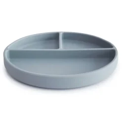 Mushie Siliconen Bord Met Zuignap Powder Blue