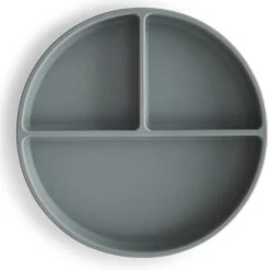 Mushie Siliconen Bord Met Zuignap Stone