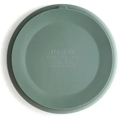 Mushie Siliconen Bord Met Zuignap Cambridge Blue