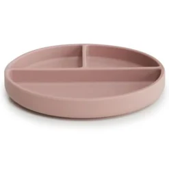 Mushie Siliconen Bord Met Zuignap Blush