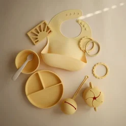 Mushie Siliconen Kom Met Zuignap Daffodil