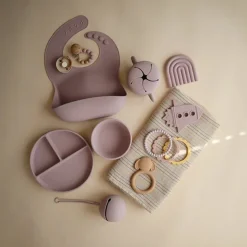 Mushie Siliconen Kom Met Zuignap Soft Lilac