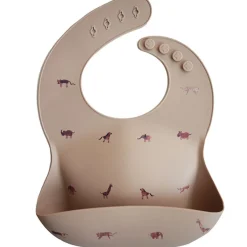 Mushie Silicone Slabbetje Brown Safari