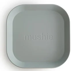 Mushie Vierkante Borden Set Van 2 - Sage