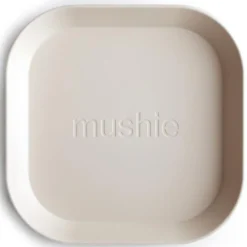 Mushie Vierkante Borden Set Van 2 - Ivory