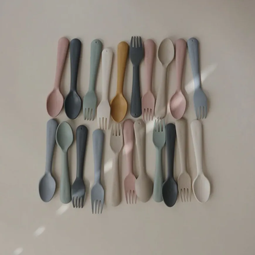 Mushie Vork En Lepel - Powder Blue