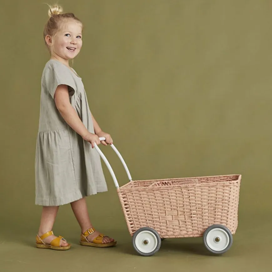 Olli Ella Strolley Poppenwagen Winkelwagen Rose