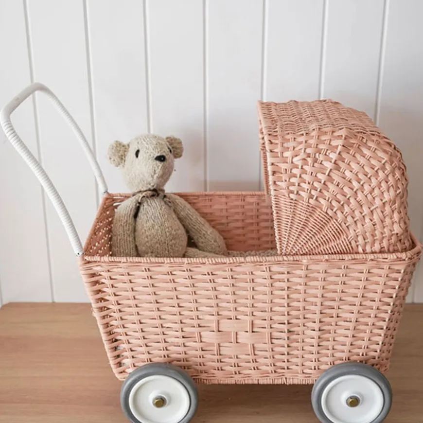 Olli Ella Strolley Poppenwagen Winkelwagen Rose