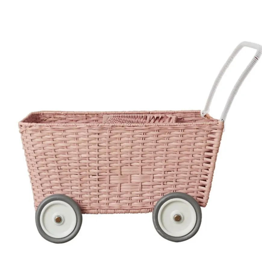 Olli Ella Strolley Poppenwagen Winkelwagen Rose