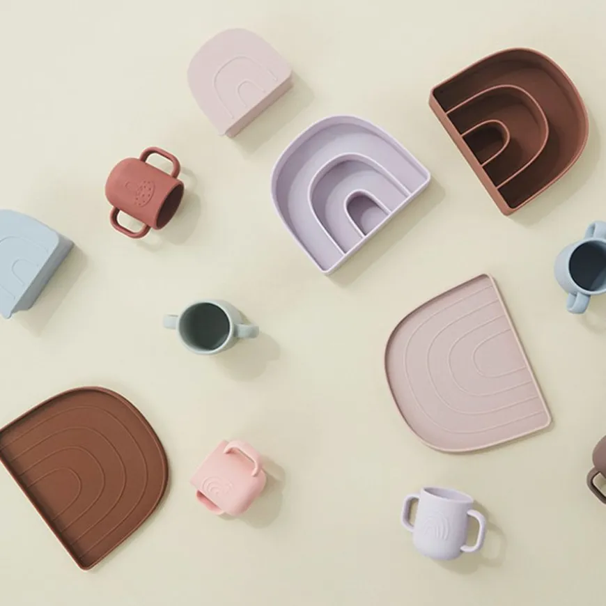 Oyoy Rainbow Bord En Kom Caramel / Lavender