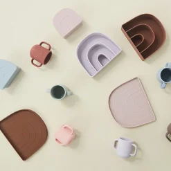 Oyoy Rainbow Bord En Kom Dusty Blue / Clay