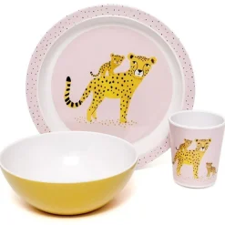 Petit Monkey - Melamine Kom - Luipaard - Orchid