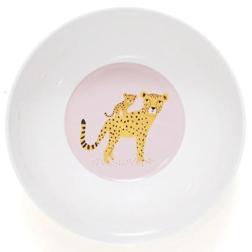 Petit Monkey - Melamine Kom - Luipaard - Orchid