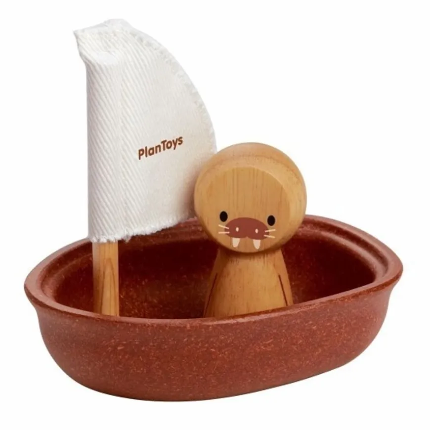 Plan Toys - Badspeelgoed - Zeilboot Walrus +1Jr