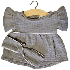 Poppenjurk Met Haarband Daisy Grey - Minikane