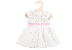 Poppenjurk Met Roosjes Wit/Roze Heless