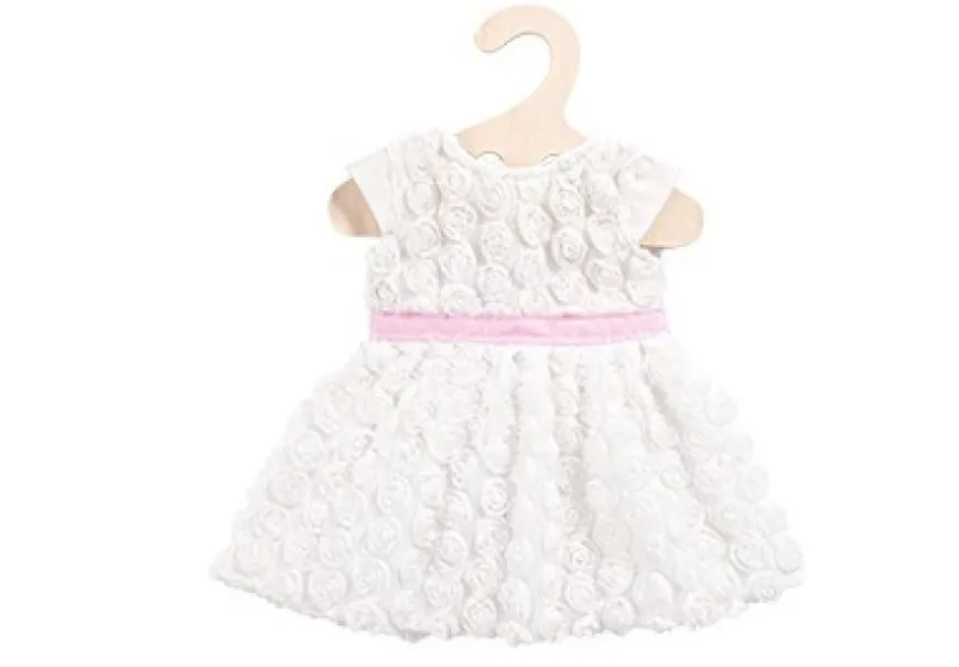 Poppenjurk Met Roosjes Wit/Roze Heless
