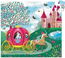 Prachtige Prinsessen Legpuzzel Silhouet - De Koets Van Elise - Djeco