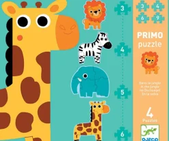 Primo Puzzel In De Jungle - 4 Legpuzzels Djeco